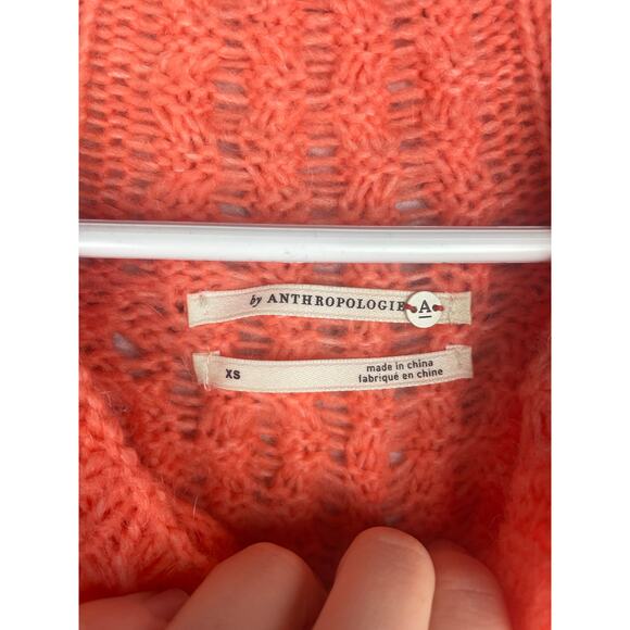 Anthropologie Bia Coral Mock Neck Tunic Sweater XS Alpaca Cozy Boho Oversized - Picture 5 of 12